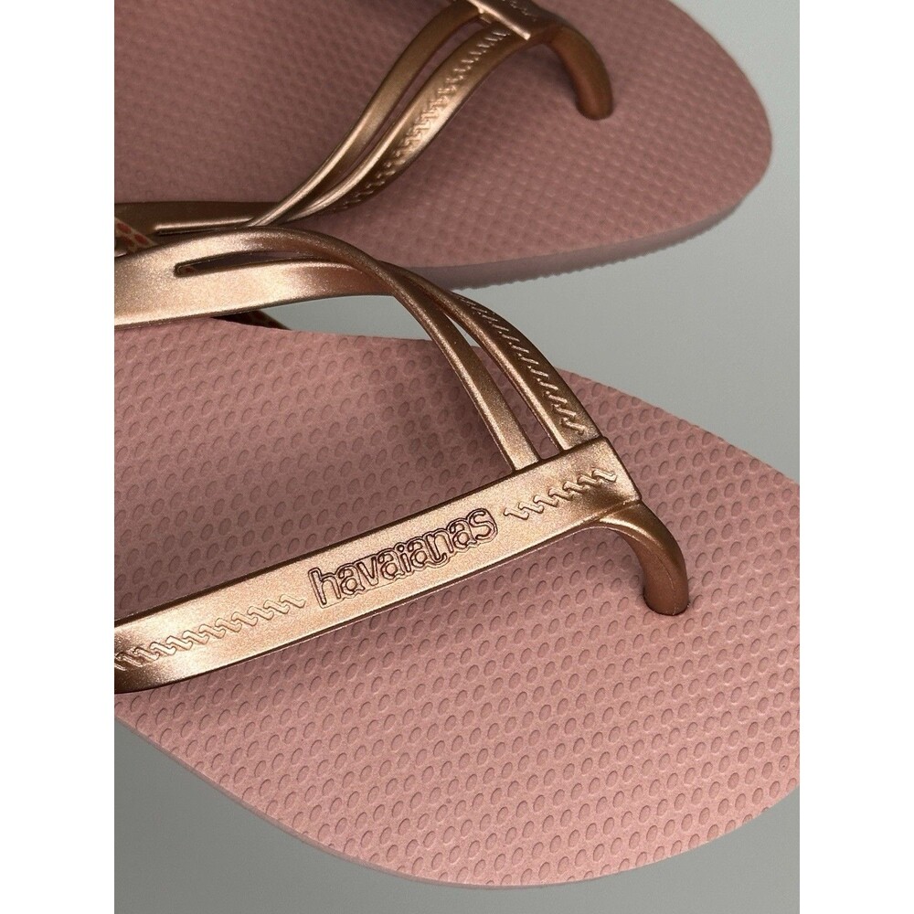 HAVAIANAS Crocus Rose Split Strap Flip Flops Womens Size 9/10 Euro 41/42 - Picture 2 of 5